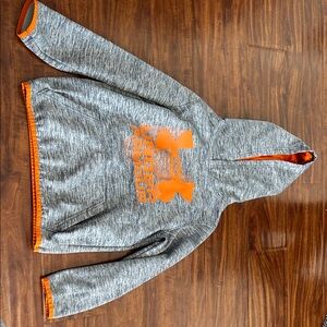 Under Armour Heather Gray Hoodie with Orange Logo